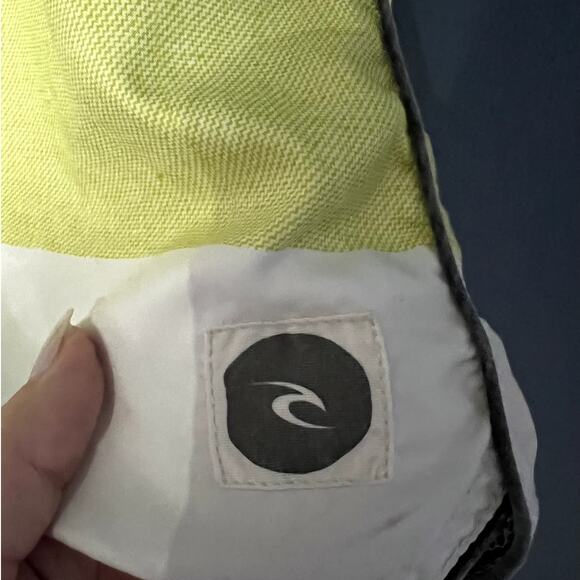 Rip Curl Mens yellow black white Draw String Waistband Swim Trunks size 38 XL - Picture 7 of 7